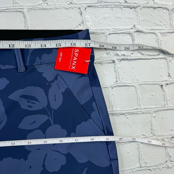NWT Spanx Sunshine Kick Flare pants size L color floret navy blue - Picture 12 of 14